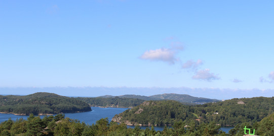 view on a lake landscape