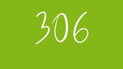 The number 306 against a green background