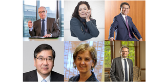 You can see a collage of the six members of the International Advisory Board. In the upper section, from left to right, are Martin Stratmann, Louise O. Fresko and Rocky Tuan. In the lower section, from left to right, are Makoto Gonokami, Susan M. Kauzlarich and Daniel Diermeier.