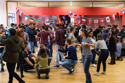 Dancing international students at the IBZ