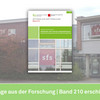 Cover des Bandes 210 der sfs-Reihe "Beiträge aus der Forschung". Im Hintergrund das sfs-Gebäude.