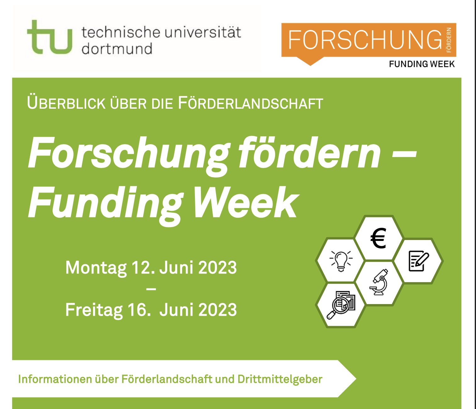 Plakat für die Funding Week 2023