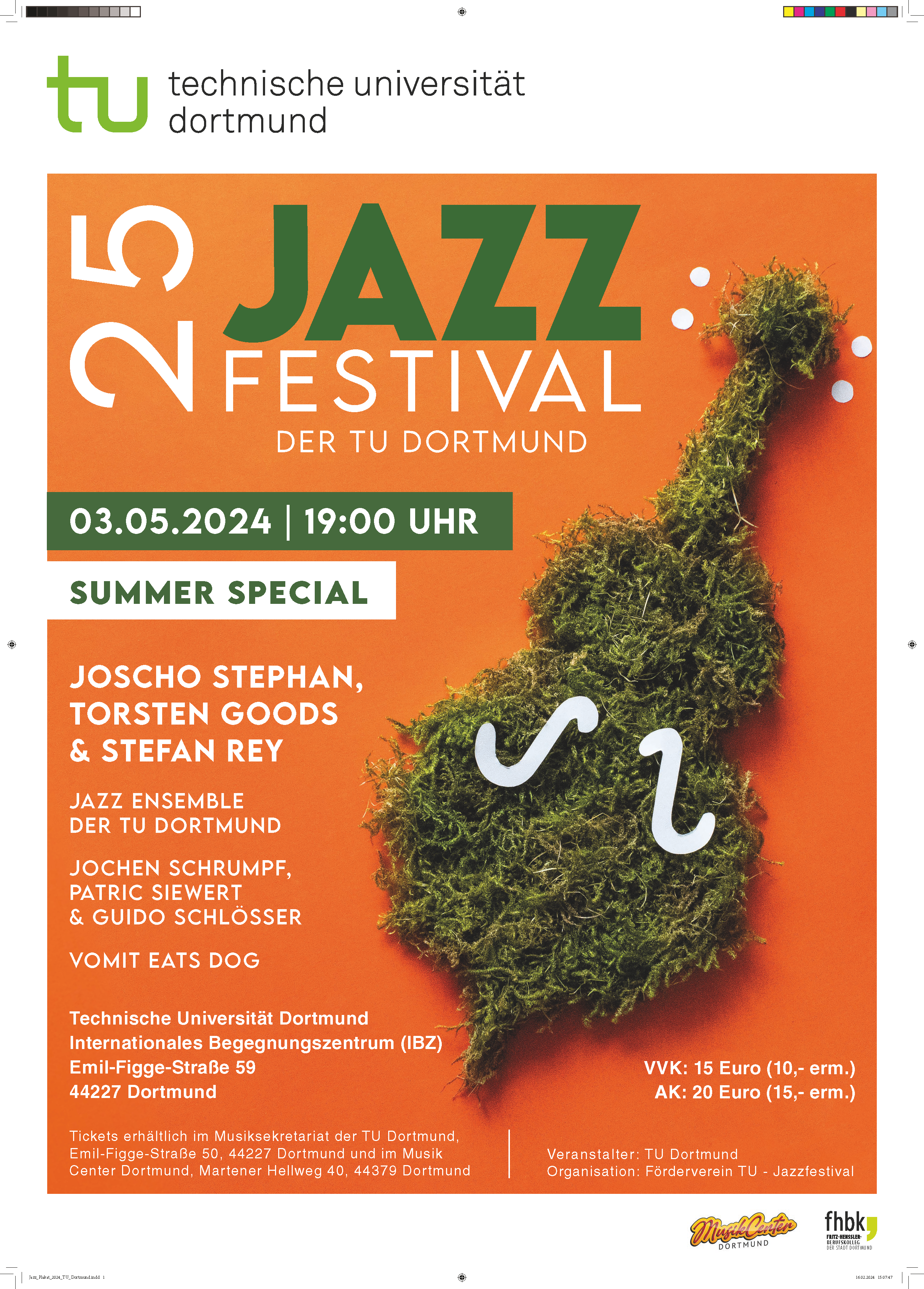 Plakat für das 25. Jazzfestival der Technischen Universität Dortmund