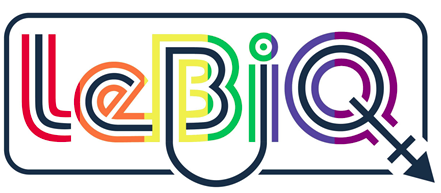 Logo von Lebiq mit stilisierten Buchstaben in verschiedenen Farben und einem Pfeil am Buchstaben Q