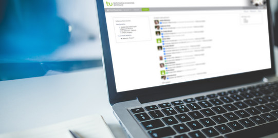 Confluence Laptop with Confluence screen