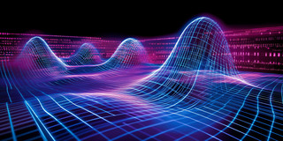 Graphic: A network of bright blue and purple lines against a dark background. Pink numbers are shown behind it.