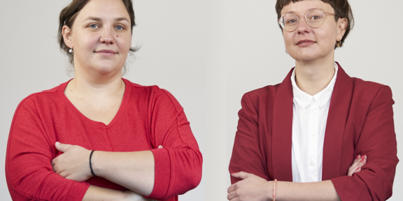 Portrait photo of Sarah Kosmann and Karolina Jagiello 