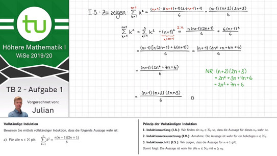 Screenshot eines Videos: Auf einem weißen Hintergrund sind mathematische Formeln zu sehen.