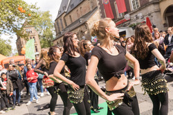 Die Bauchtanzgruppe im Einsatz