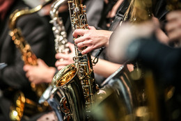 Close-up auf ein Saxofon