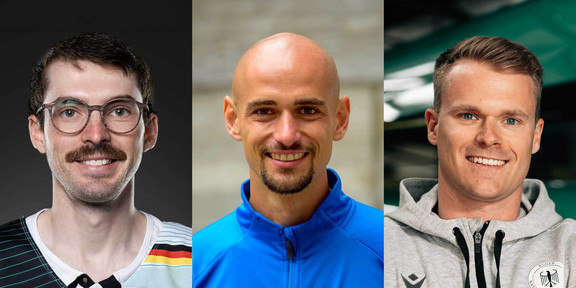 Collage aus Porträtfotos von Jonas Wiesen, Hendrik Pfeiffer und Alexander Weihe