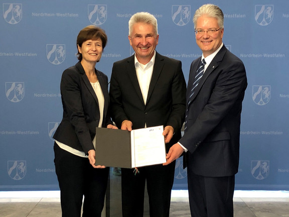 Prof. Gabriele Sadowski, Prof. Andreas Pinkwart and Prof. Christian Wietfeld