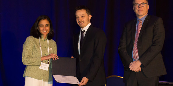 Dr. Davide Bossini at the Early Career Awards ceremony.