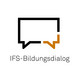 Ein schwarz-oranges Logo unter dem "IFS Bildungsdialog" steht