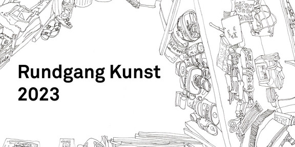 Rundgang Kunst 2023 Abbildung einer Grafik mit Pigmentliner auf Papier