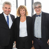 Gruppenfoto mit Prof. Andreas Pinkwart, Prof. Katharina Morik und Prof. Metin Tolan 