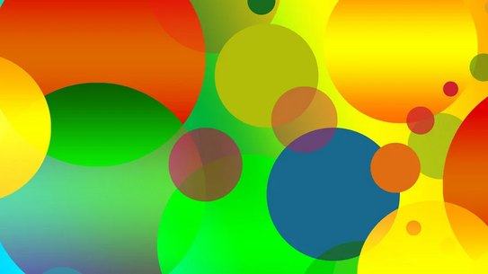 Abstraktes Muster aus überlappenden Kreisen verschiedener Größen