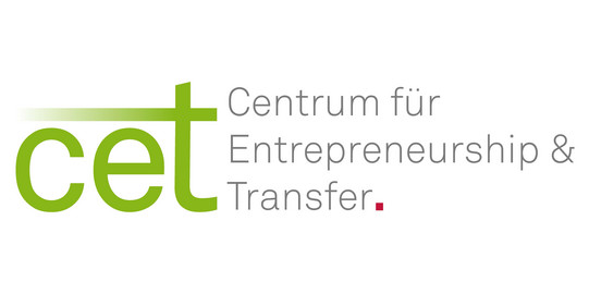 Logo of the CET, green on white background