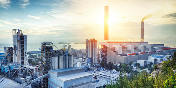 Industriegebiet Auf dem Bild ist ein Industriegebiet zu sehen.