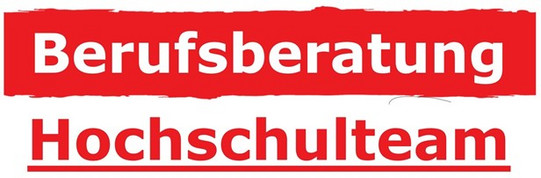Schriftzug "Berufsberatung Hochschulteam"