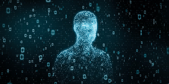 Research FAIR and B3D The image shows the hologram of an artificially created human being