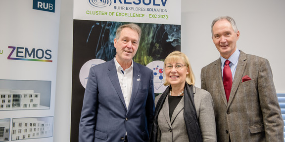 Neujahrsempfang Resolv Die Rektoren Prof. Axel Schölmerich und Prof. Ulrich Radtke sowie Rektorin Prof. Ursula Gather