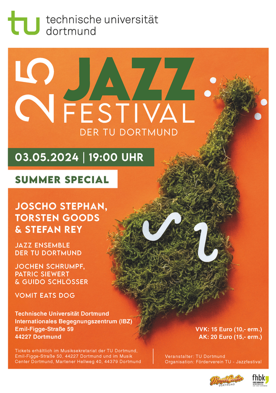 Plakat für das 25. Jazzfestival der Technischen Universität Dortmund