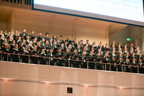 University Choir on the choir gallery