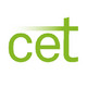 Grüne Schrift auf weißem Hintergrund: CET (Centrum für Entrepreneurship & Transfer)