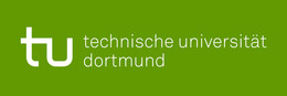 Logo: White lettering on a green background. Next to the TU Dortmund logo is “Technische Universität Dortmund”.