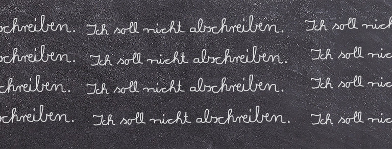 Eine beschriebene Tafel