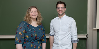 Portrait photo of Chris Malena Delitzsch and Dominik Mitzel