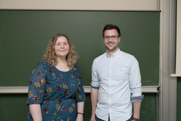 Porträtfoto von Chris Malena Delitzsch und Dominik Mitzel