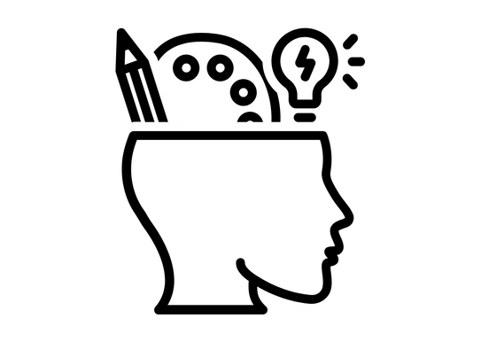 Ein Kopf ist gefüllt mit Ideen