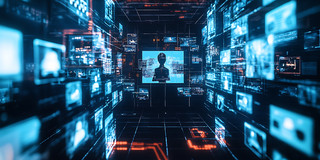 Foto: KI-generierter Cyber Raum