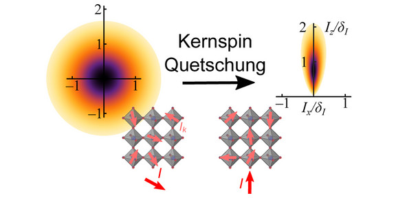 Eine Grafik zur Kernspin-Quetschung.