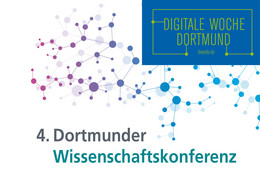 Logo aus bunten vernetzten Punkten, darunter steht 4. Dortmunder Wissenschaftskonferenz