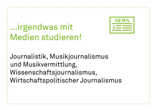 Grafik in der die Studiengänge im Bereich Medien abgebildet sind.
