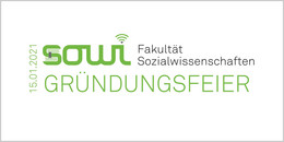 Logo der Gründungsfeier der Sozialwissenschaftlichen Fakultät.