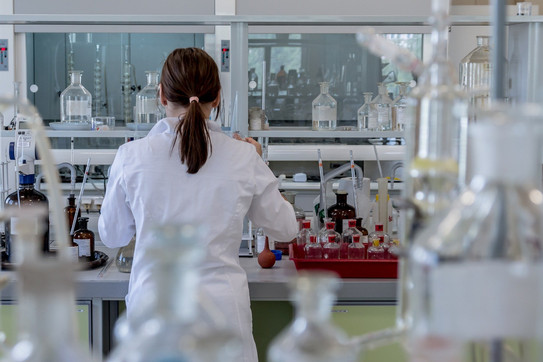 Photo of a woman working in laboratory.