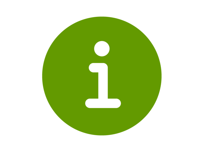 Grünes Informations-Icon