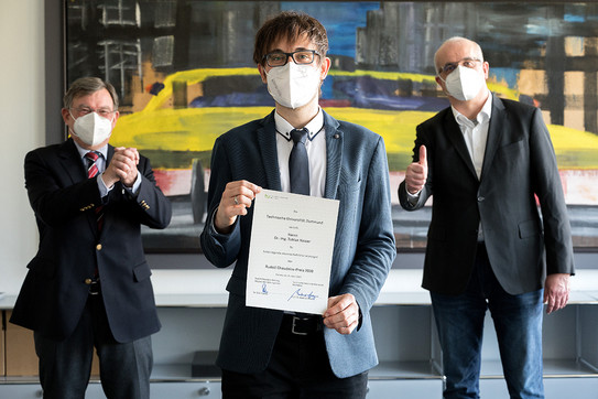 Chaudoire-Preis Gruppenbild mit dem Chaudoire-Preisträger in der Mitte