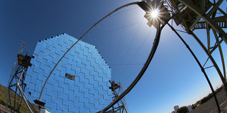 The MAGIC telescope on the island of La Palma.