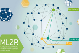 Grafik einer Netzstruktur der Standorte des ML2R.