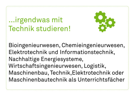 Grafik in der die Studiengänge im Bereich Technik abgebildet sind.