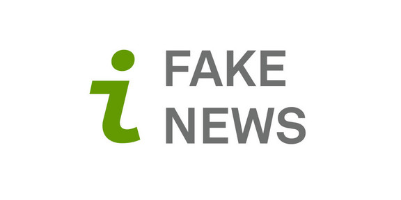 Grünes i für Information, daneben steht Fake News