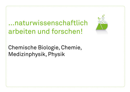 Grafik in der die Studiengänge im Bereich Naturwissenschaften abgebildet sind.