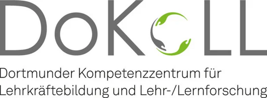 Logo des Dortmunder Kompetenzzentrums für Lehrkräftebildung und Lehr-/Lernforschung mit stilisiertem Globus zwischen den Buchstaben