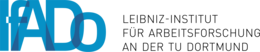 The IfADo logo: Blue and black words on a transparent background: Leibniz Institute for Employment Research at TU Dortmund University