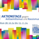 Banner Aktionstage Antisemitismus und Rassismus